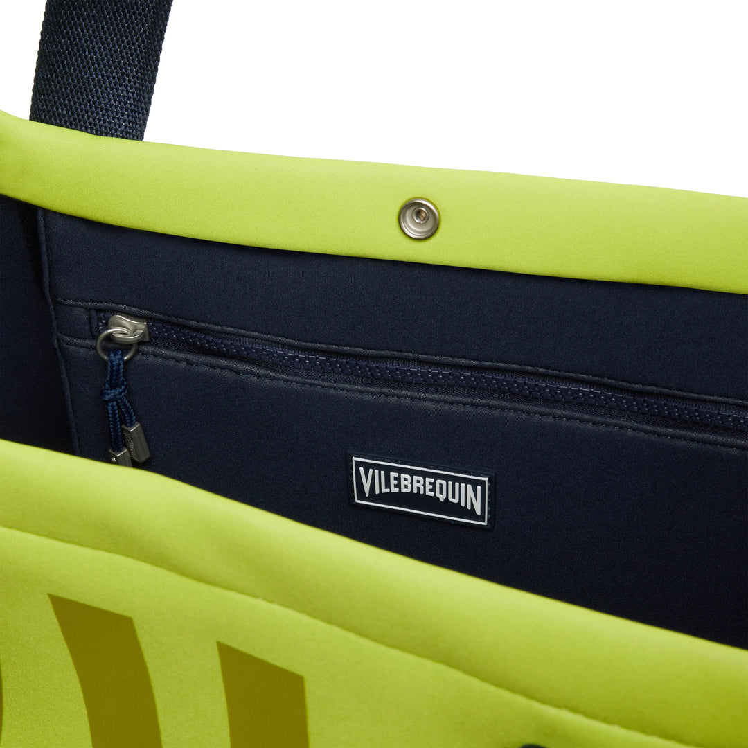 SAC DE PLAGE LARGE EN NEOPRENE UNI CHARTREUSE - BeachLife Concept