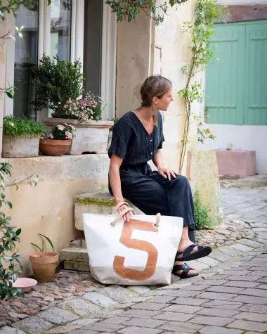 SAC DE VOYAGE CARLA LIN & CUIR AMBRE BeachLife Concept