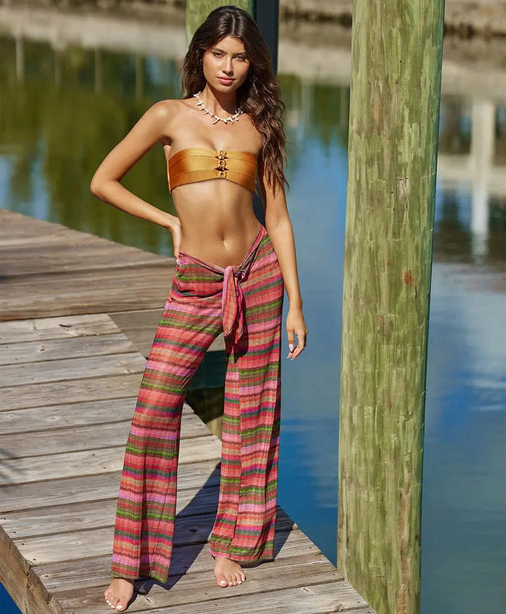 SAND DUNE RIVER RING BANDEAU - BASIC RUCHED BOTTOM BeachLife Concept