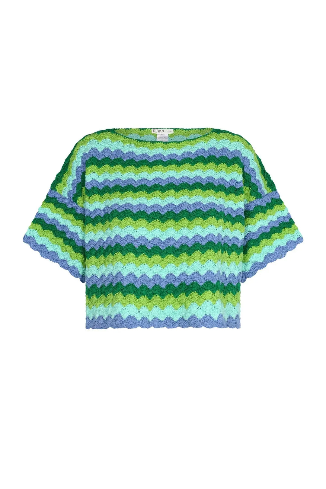 SHELL WAVES CROCHET PULLOVER TOP PITUSA