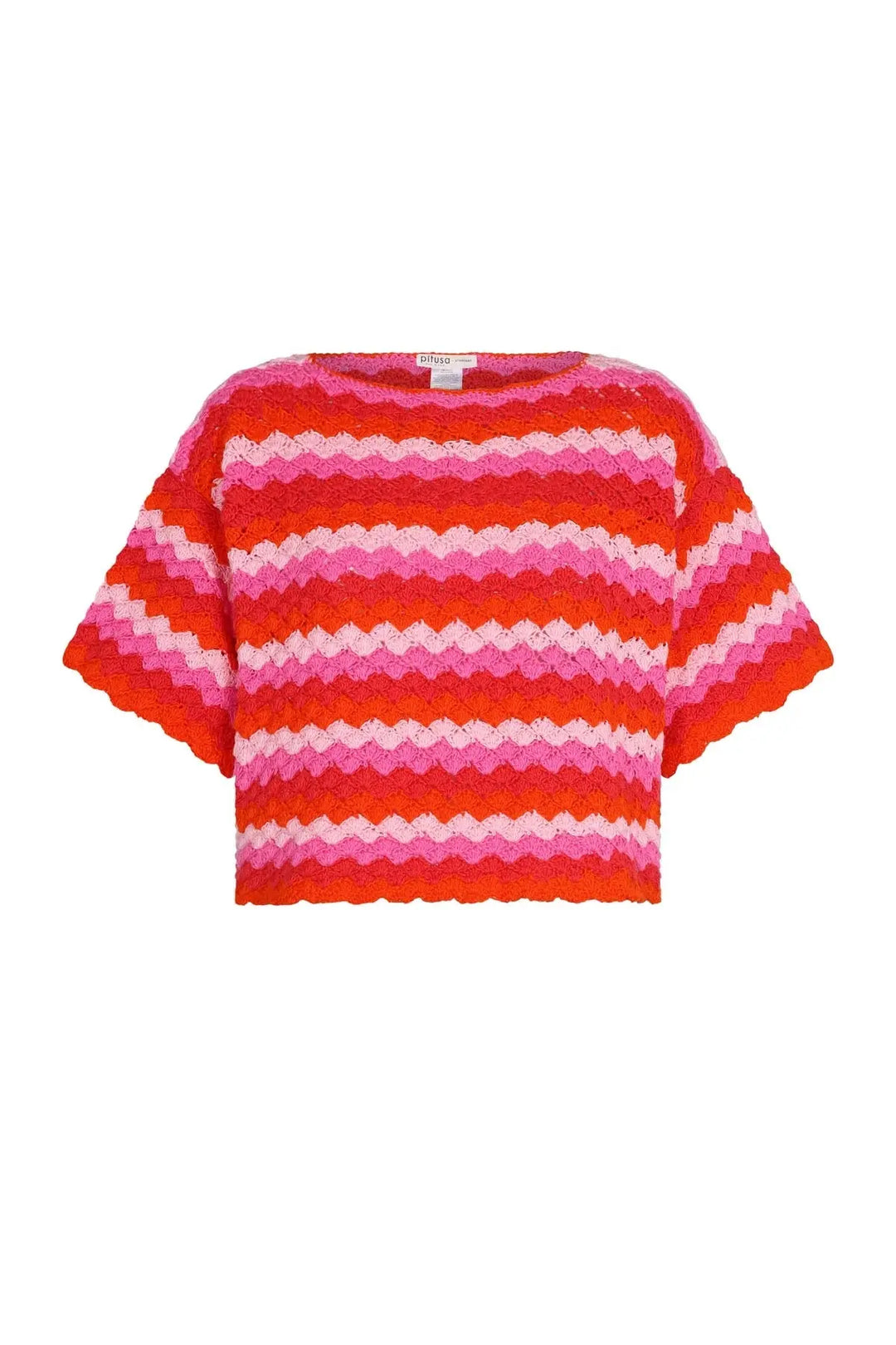 SHELL WAVES CROCHET PULLOVER TOP PITUSA