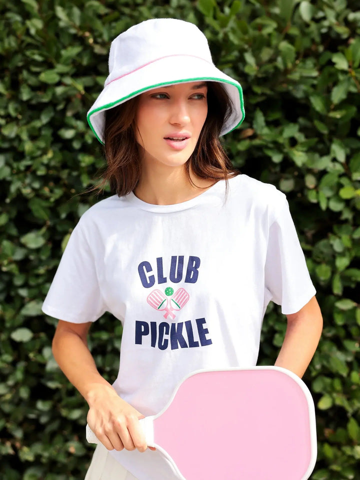 SHIRALEAH CABANA BUCKET HAT WHITE - BeachLife Concept