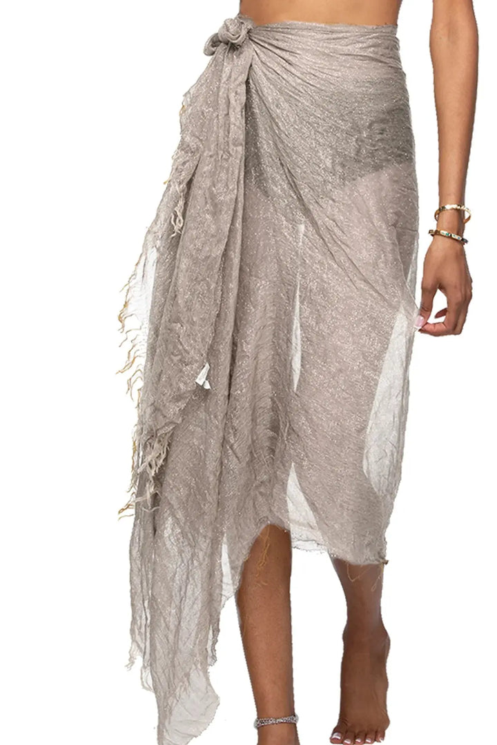 SILVER SHIMMERY SARONG WRAP BeachLife Concept