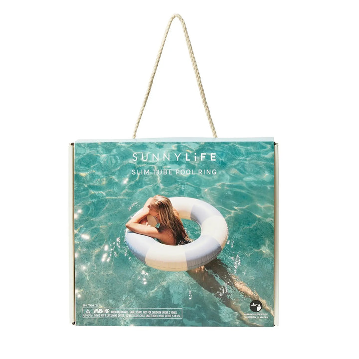 SLIM TUBE POOL RING LA MER MED BLUE SUNNYLIFE