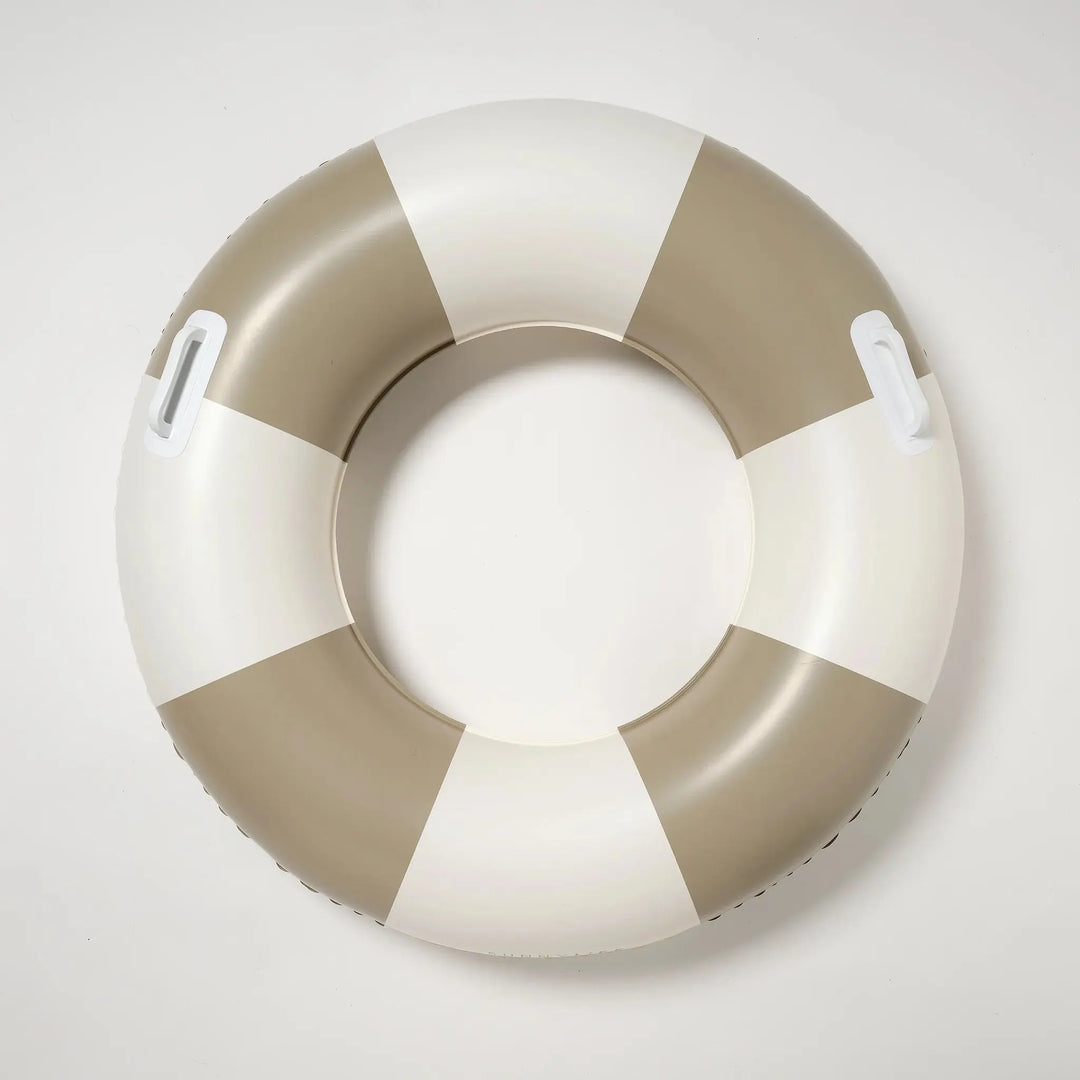 SLIM TUBE POOL RING RUSTICO DRIFTWOOD STRIPE - BeachLife Concept