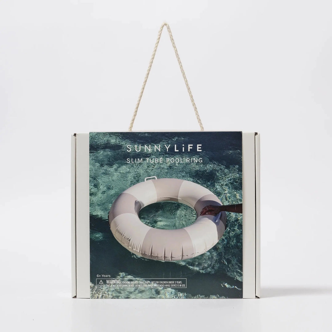 SLIM TUBE POOL RING RUSTICO DRIFTWOOD STRIPE - BeachLife Concept