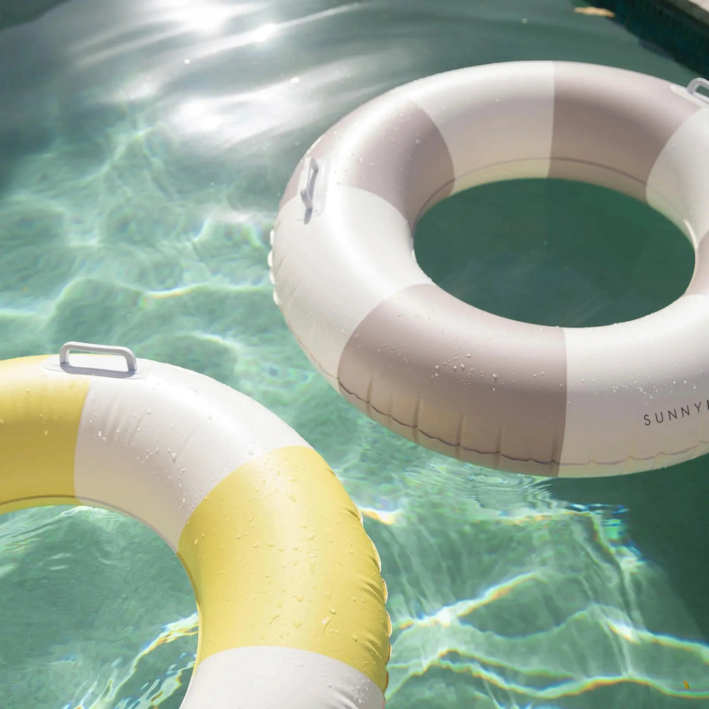 SLIM TUBE POOL RING TIDES OUT CITRUS STRIPE - BeachLife Concept