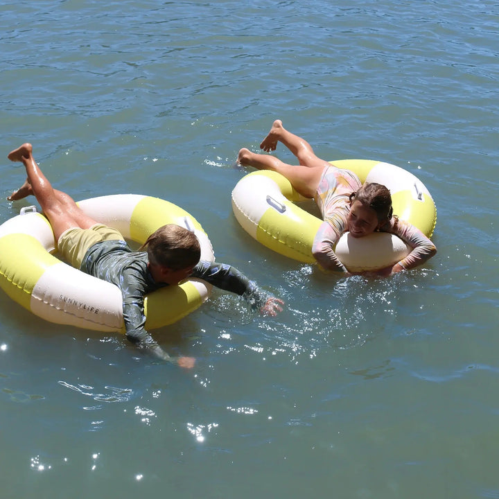 SLIM TUBE POOL RING TIDES OUT CITRUS STRIPE - BeachLife Concept