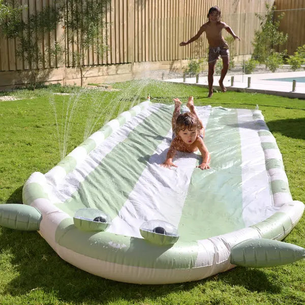 SLIP AND SLIDE SHARK TRIBE KHAKI BeachLife Concept