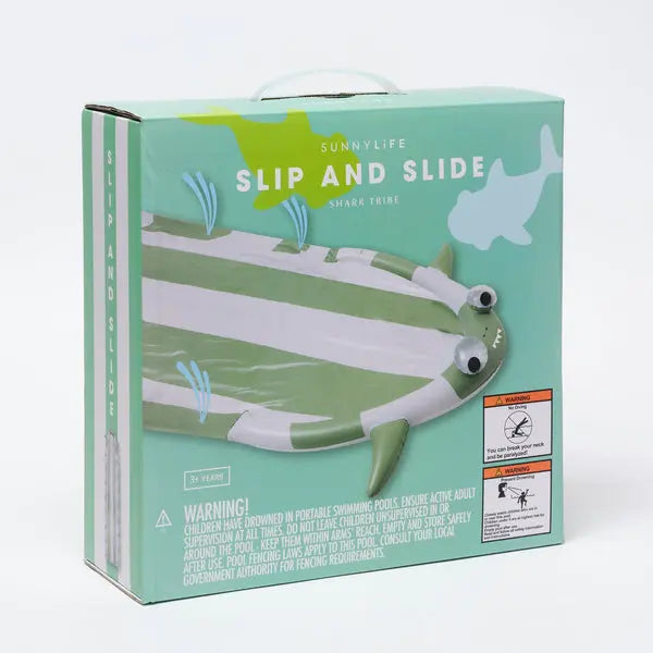SLIP AND SLIDE SHARK TRIBE KHAKI BeachLife Concept