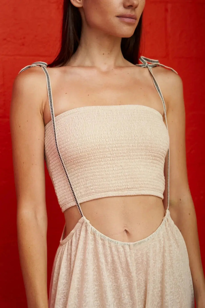 SMOCKED BANDEAU TOP - BeachLife Concept