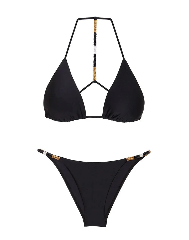 SOLID ELLA TRI TOP - BTM BR BLACK - BeachLife Concept