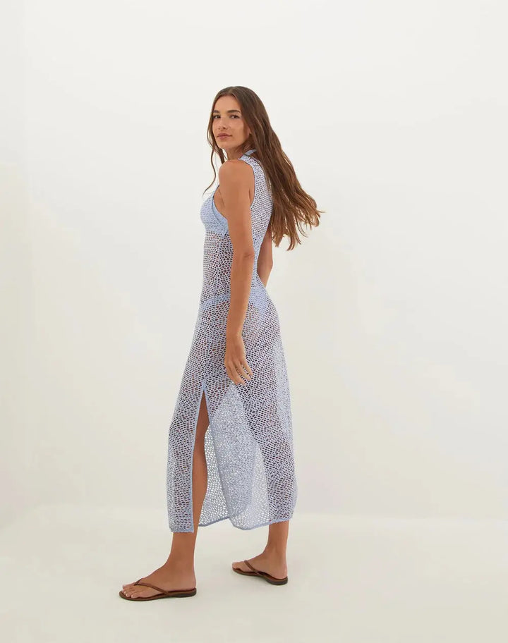 SOLID TWIST LONG COVER UP - BeachLife Concept