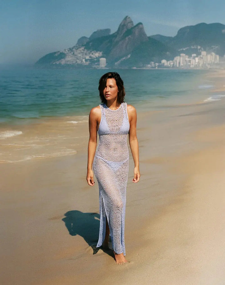 SOLID TWIST LONG COVER UP - BeachLife Concept