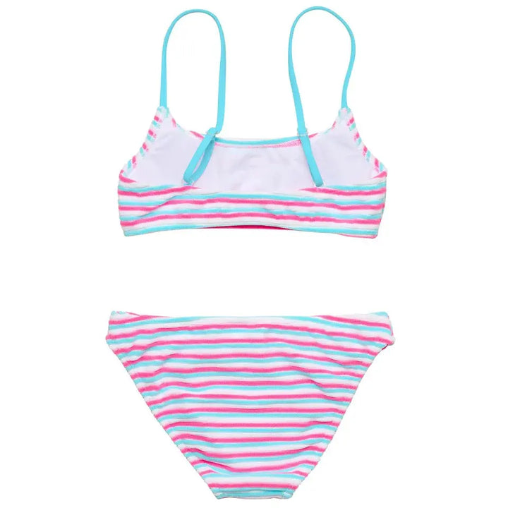 SORBET STRIPE TEEN CROP BIKINI SNAPPER ROCK
