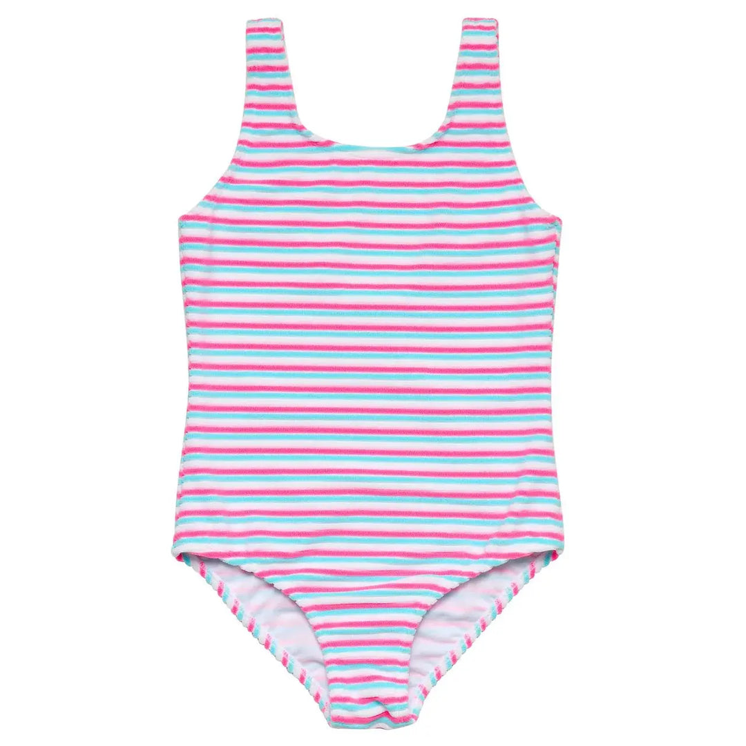 SORBET STRIPE TEEN SCOOP SWIMSUIT SNAPPER ROCK
