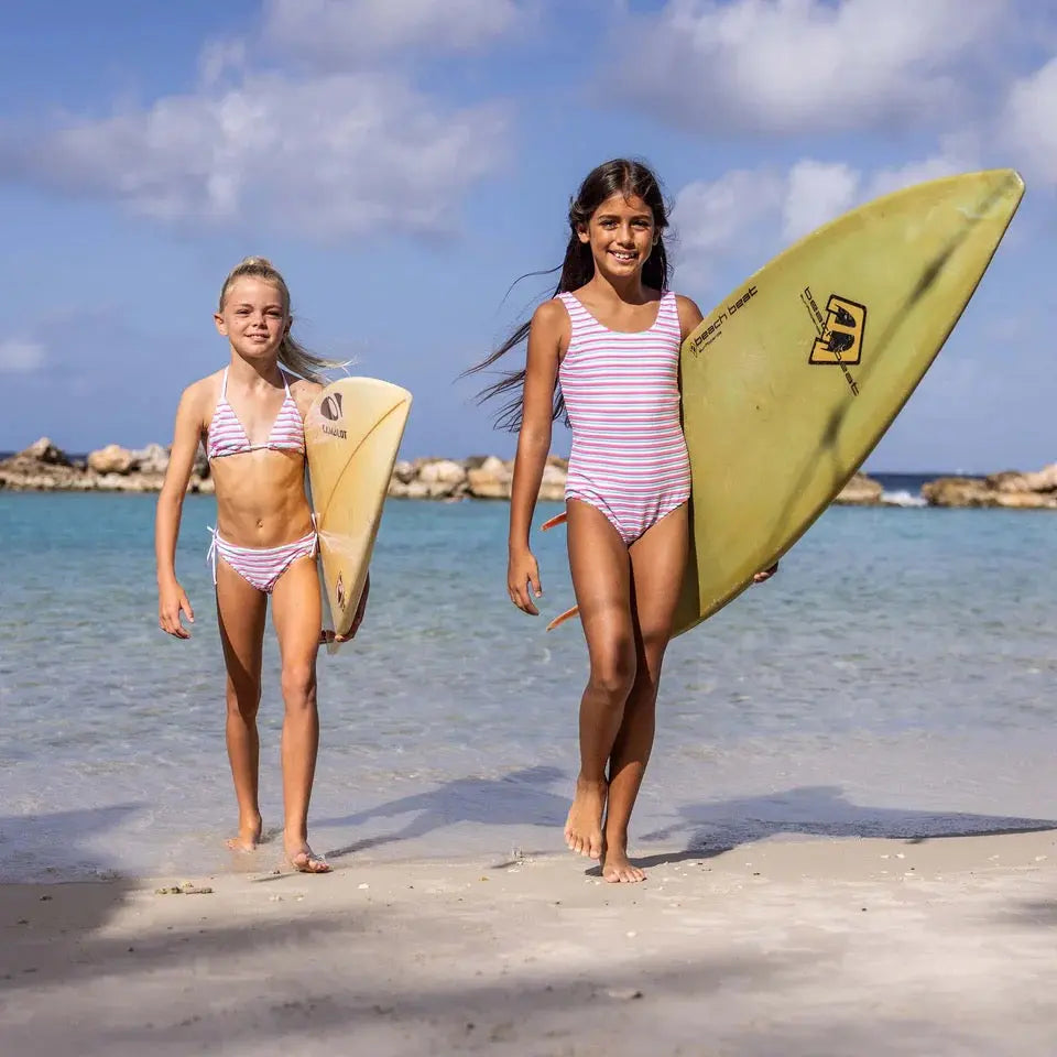 SORBET STRIPE TEEN SCOOP SWIMSUIT SNAPPER ROCK