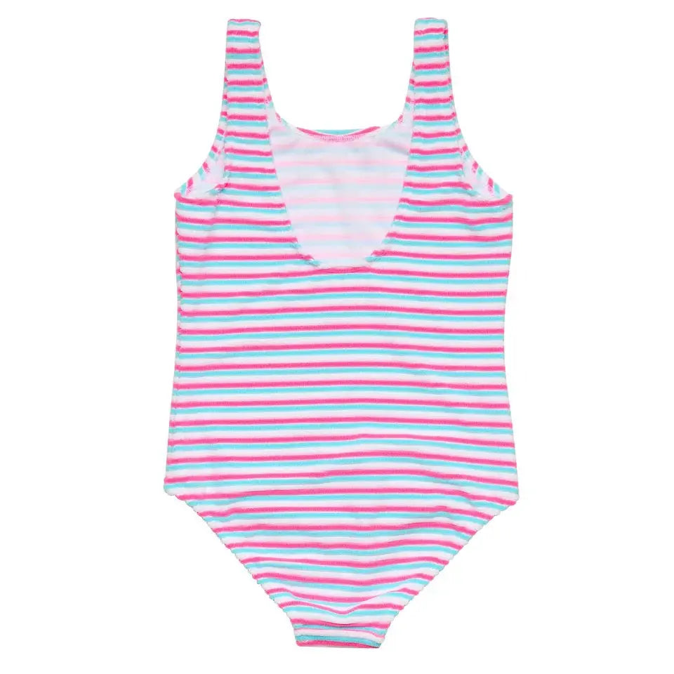 SORBET STRIPE TEEN SCOOP SWIMSUIT SNAPPER ROCK