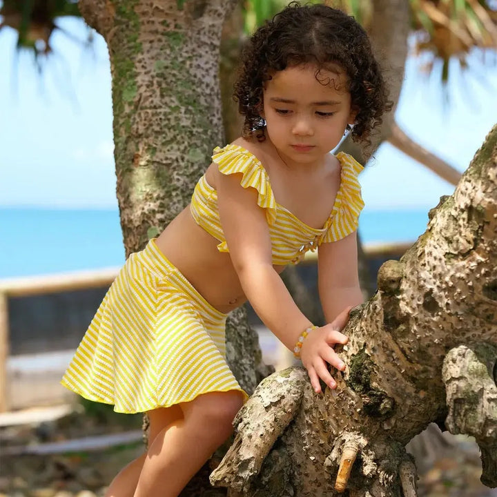 SUNSHINE STRIPE SWIM SKIRT SNAPPER ROCK