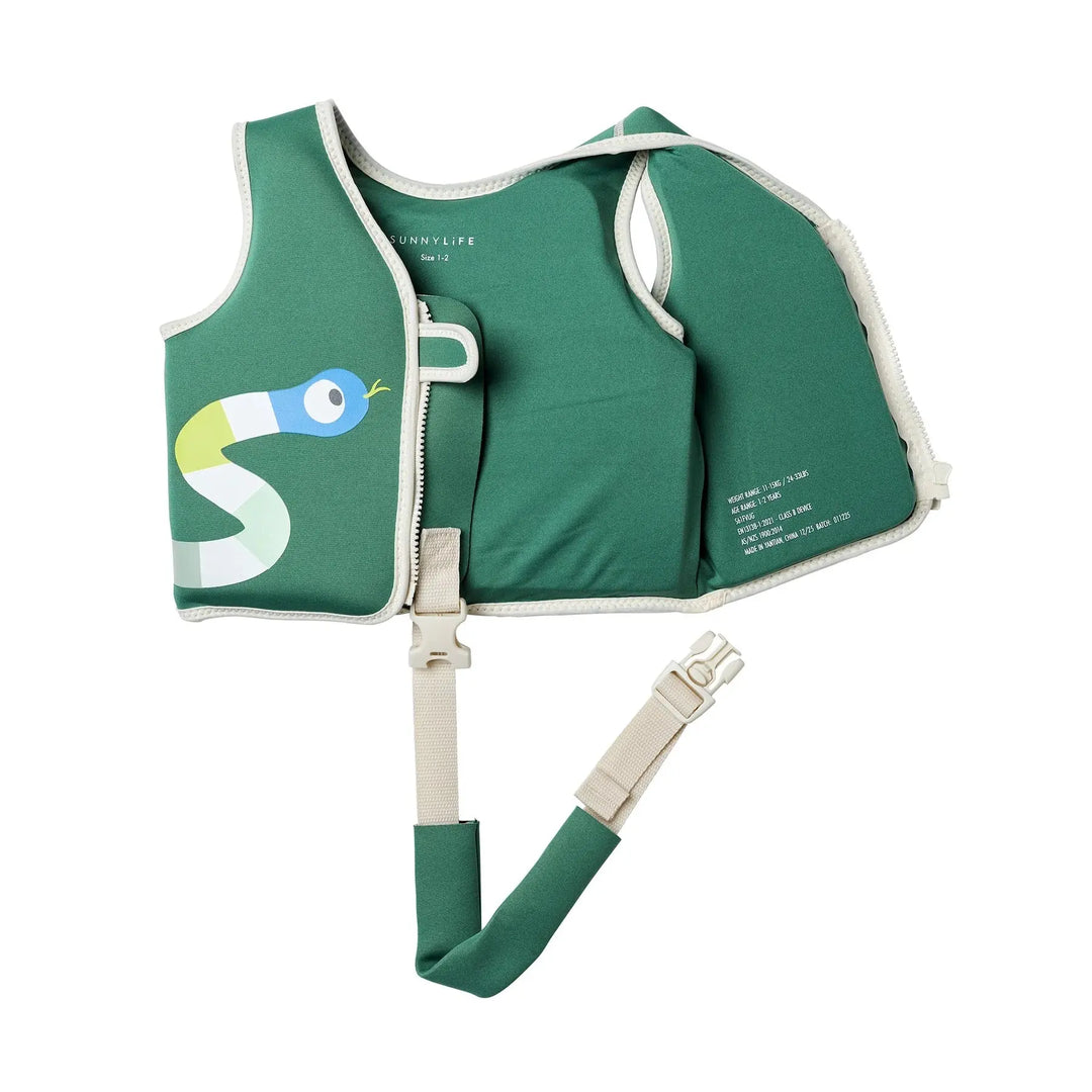 SWIM VEST 1-2 INTO THE JUNGLE GREEN SUNNYLIFE