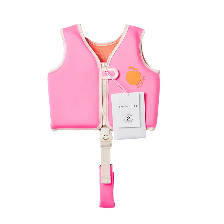 SWIM VEST 1-2 POPPY THE PEACH NEON PINK SUNNYLIFE