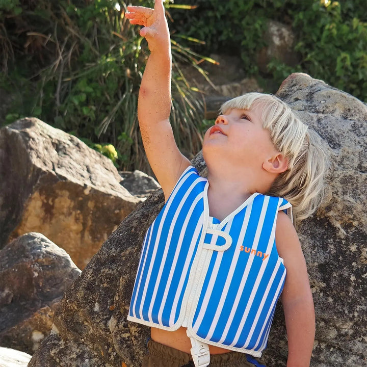 SWIM VEST 1-2 TINO THE TIGER BLUE SUNNYLIFE