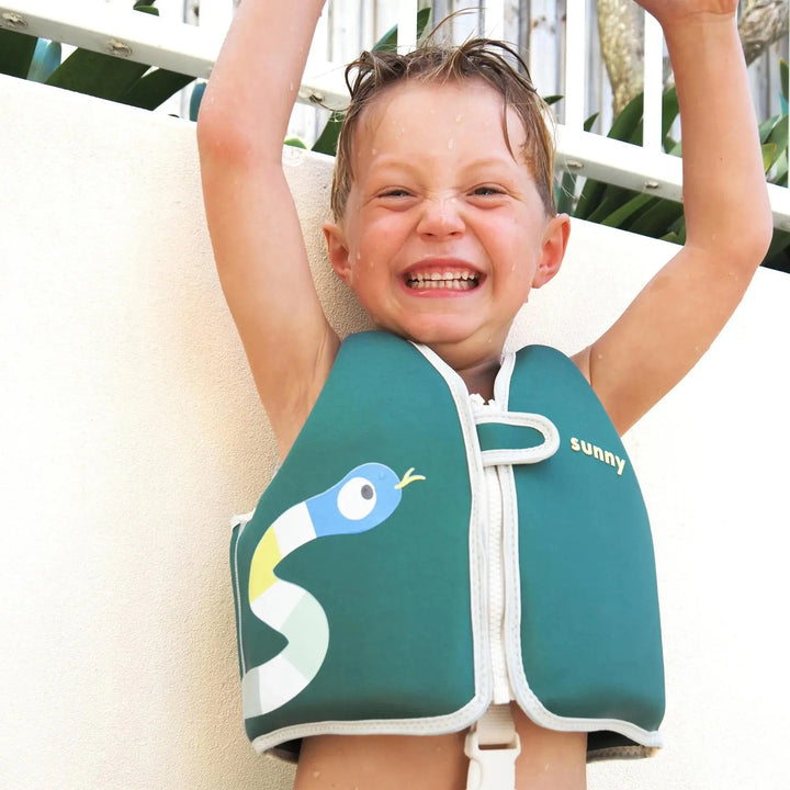 SWIM VEST 2-3 INTO THE JUNGLE GREEN SUNNYLIFE