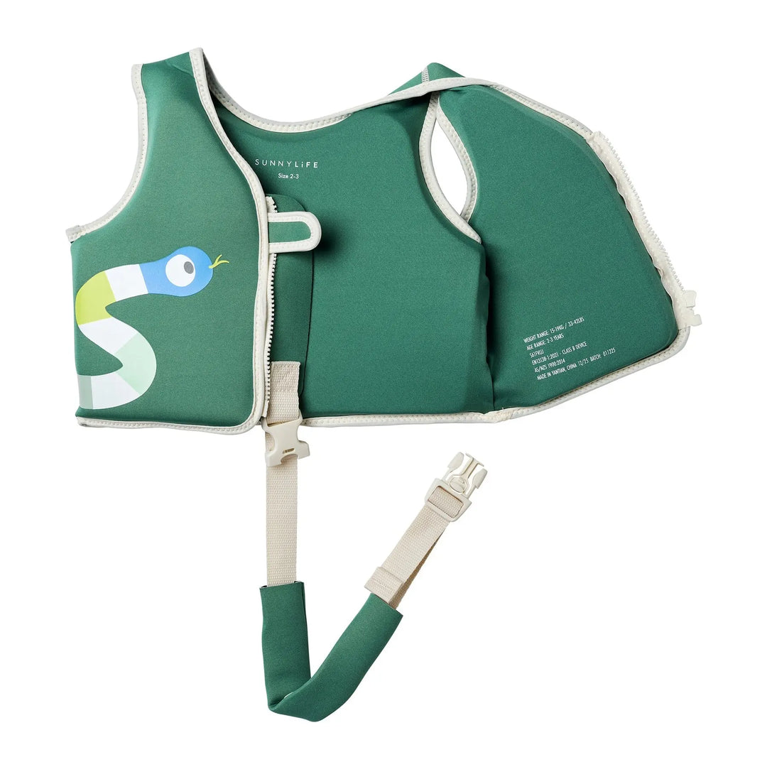 SWIM VEST 2-3 INTO THE JUNGLE GREEN SUNNYLIFE
