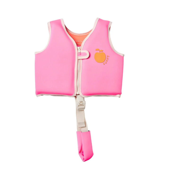 SWIM VEST 2-3 POPPY THE PEACH NEON PINK SUNNYLIFE