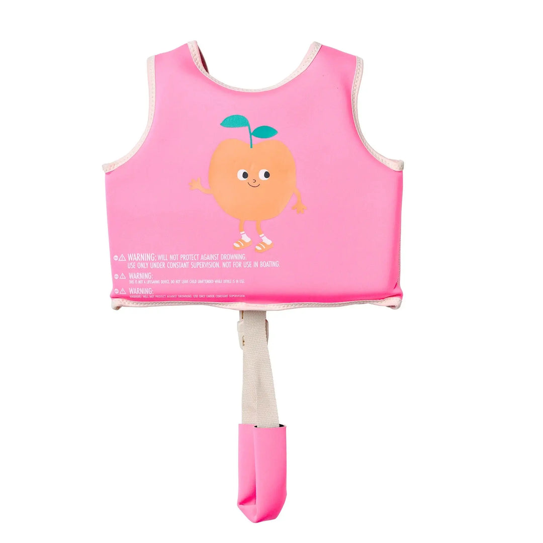 SWIM VEST 2-3 POPPY THE PEACH NEON PINK SUNNYLIFE