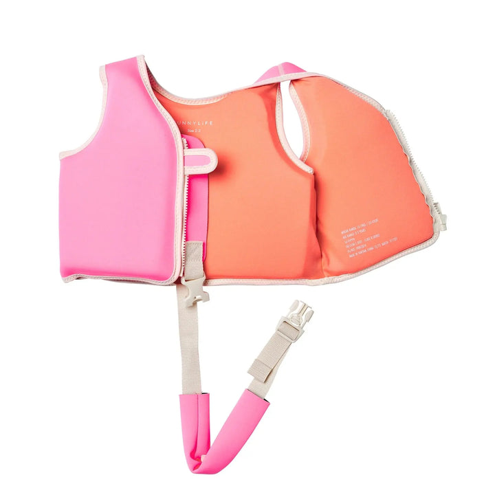SWIM VEST 2-3 POPPY THE PEACH NEON PINK SUNNYLIFE