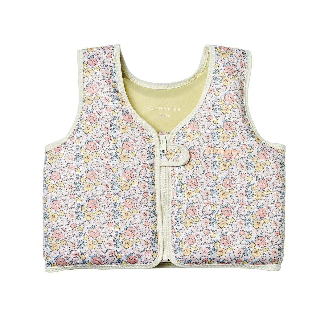SWIM VEST 3-6 INTO THE GARDEN DITSY FLORAL SUNNYLIFE