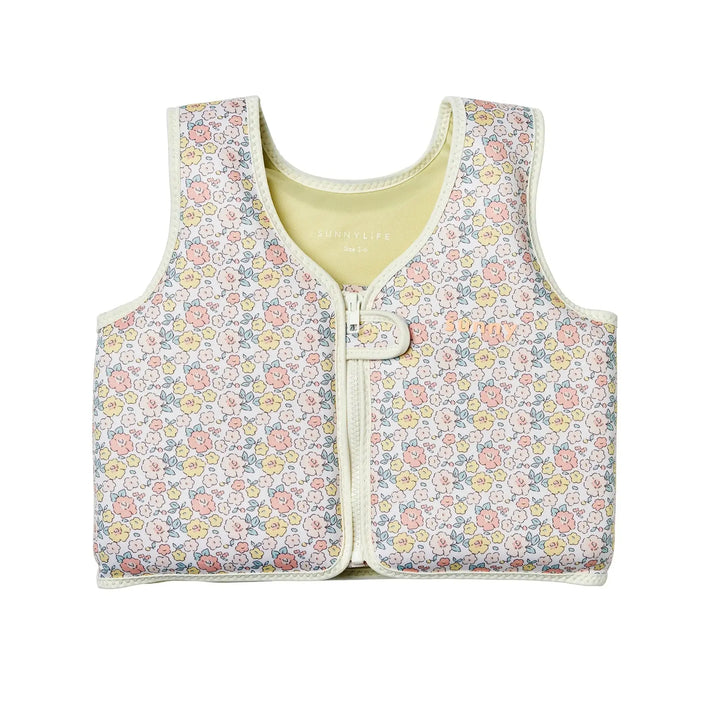 SWIM VEST 3-6 INTO THE GARDEN DITSY FLORAL SUNNYLIFE