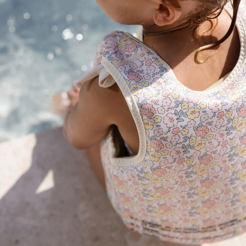 SWIM VEST 3-6 INTO THE GARDEN DITSY FLORAL SUNNYLIFE