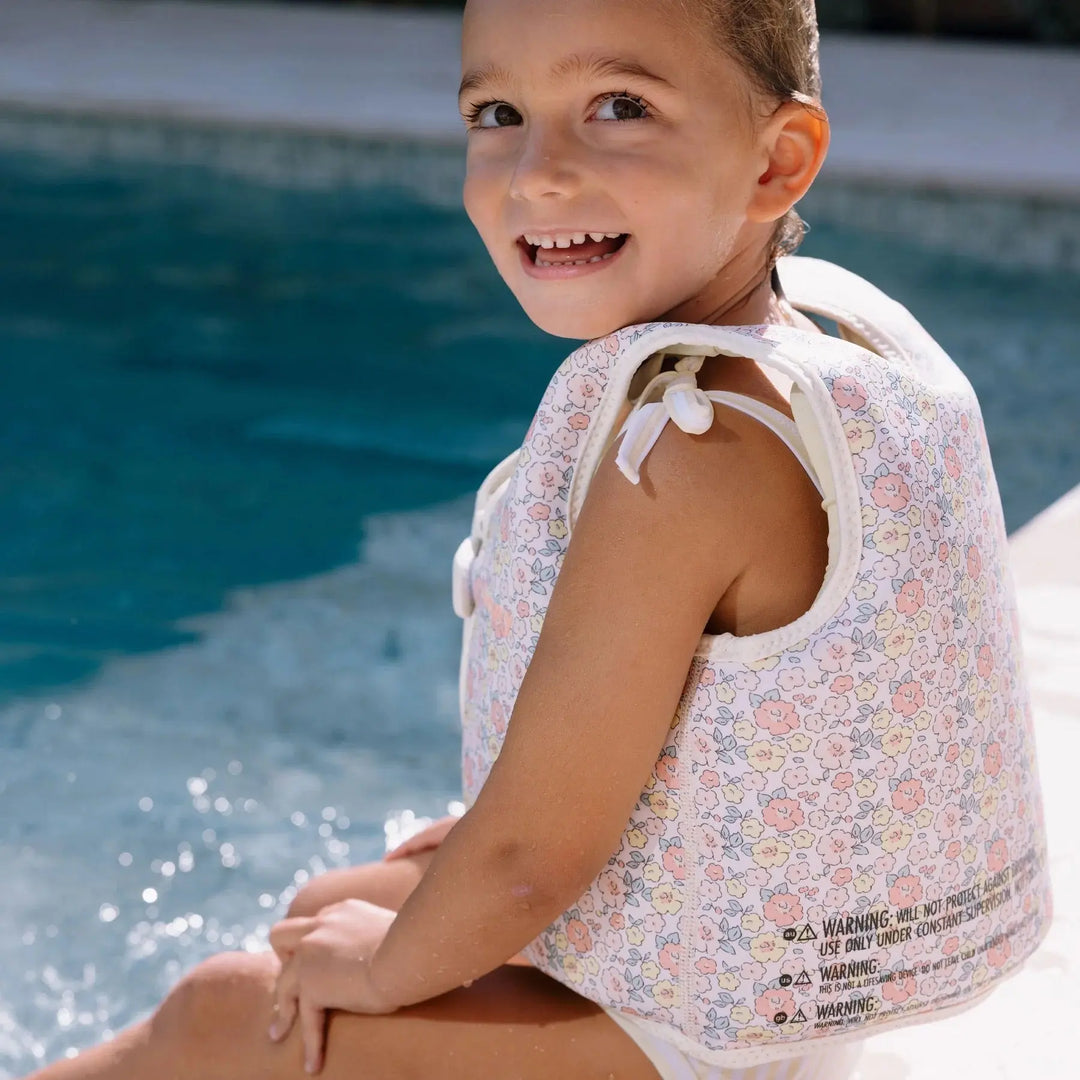 SWIM VEST 3-6 INTO THE GARDEN DITSY FLORAL SUNNYLIFE