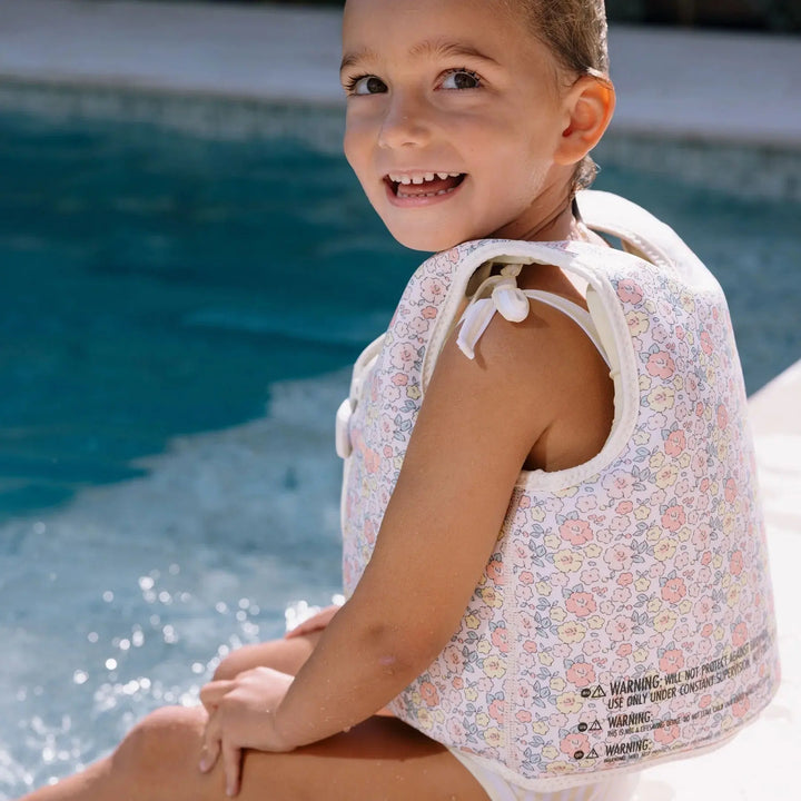 SWIM VEST 3-6 INTO THE GARDEN DITSY FLORAL SUNNYLIFE