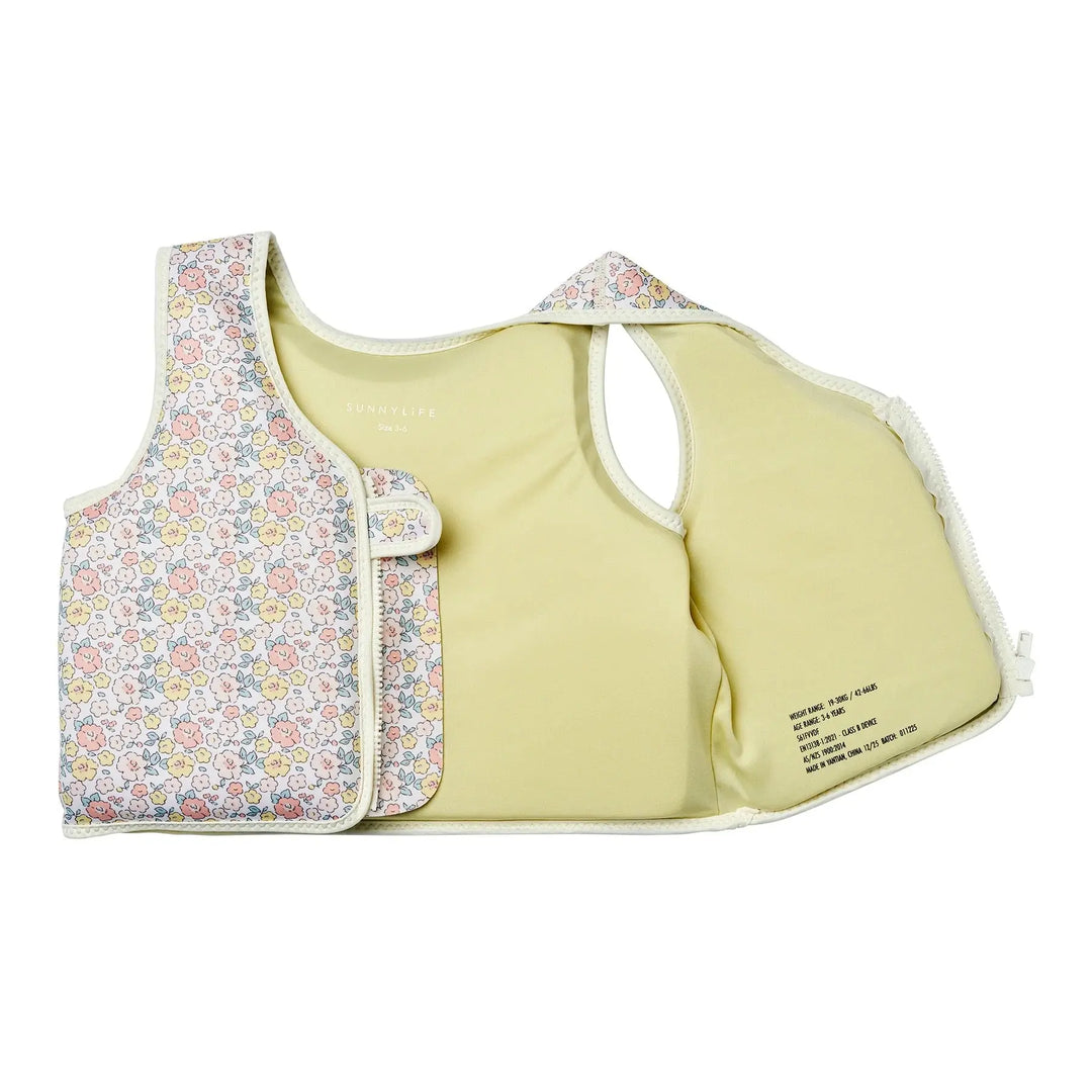 SWIM VEST 3-6 INTO THE GARDEN DITSY FLORAL SUNNYLIFE