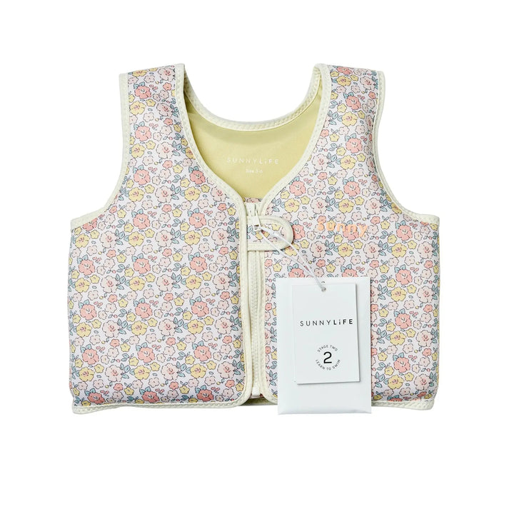 SWIM VEST 3-6 INTO THE GARDEN DITSY FLORAL SUNNYLIFE