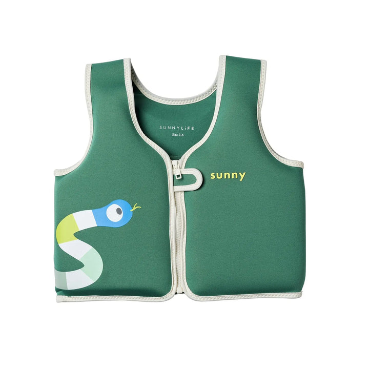SWIM VEST 3-6 INTO THE JUNGLE GREEN SUNNYLIFE