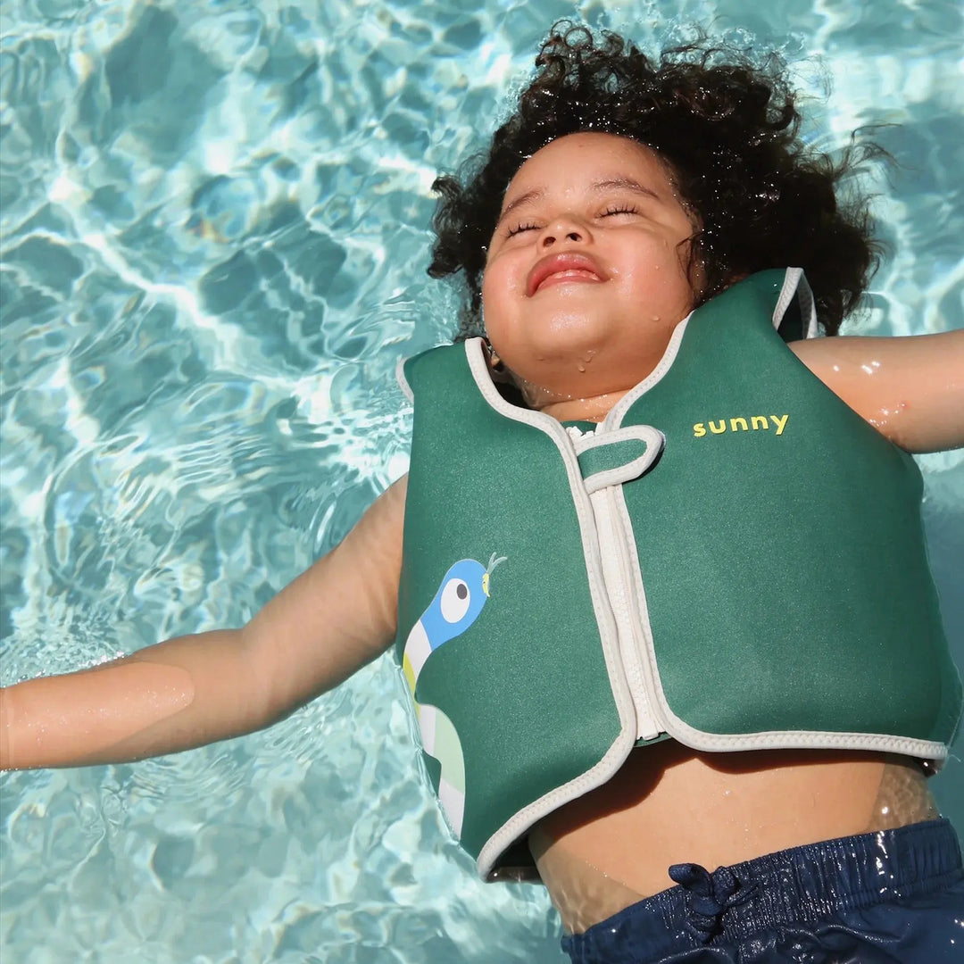 SWIM VEST 3-6 INTO THE JUNGLE GREEN SUNNYLIFE