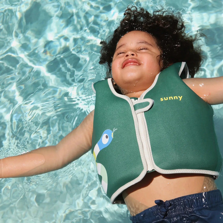 SWIM VEST 3-6 INTO THE JUNGLE GREEN SUNNYLIFE