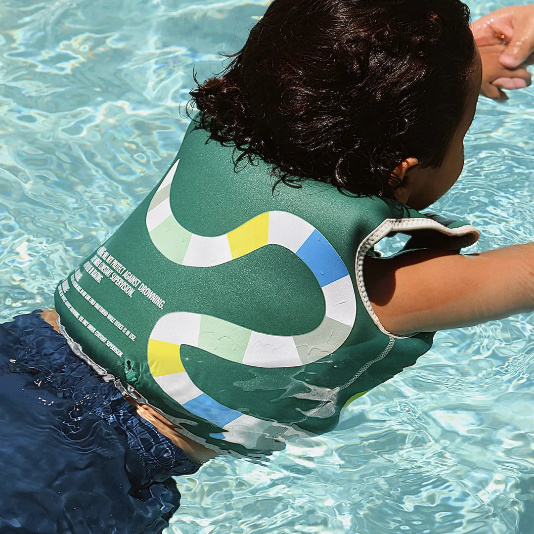 SWIM VEST 3-6 INTO THE JUNGLE GREEN SUNNYLIFE