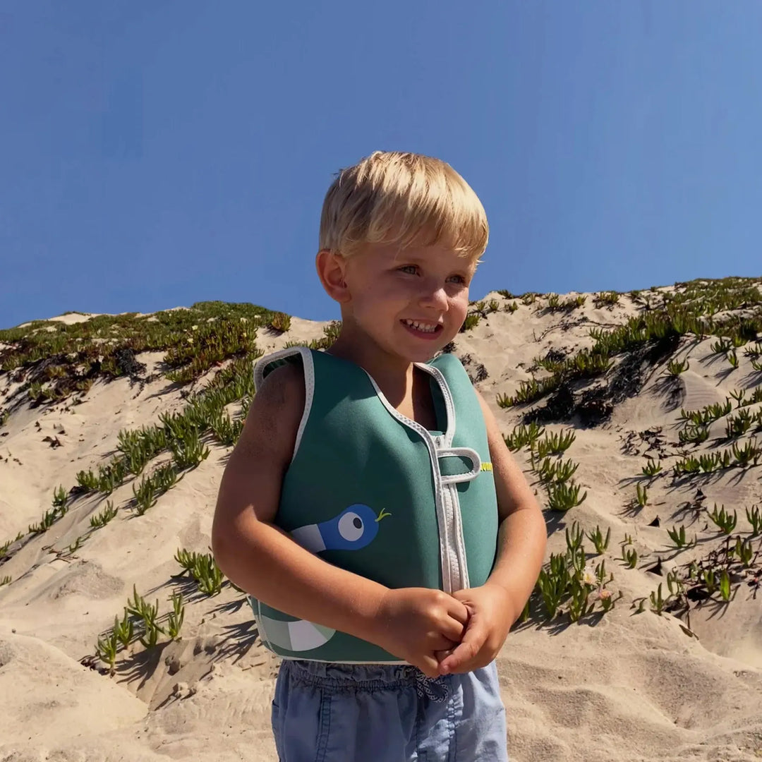 SWIM VEST 3-6 INTO THE JUNGLE GREEN SUNNYLIFE