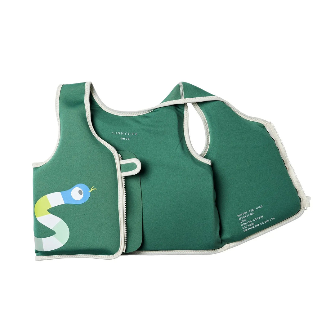 SWIM VEST 3-6 INTO THE JUNGLE GREEN SUNNYLIFE