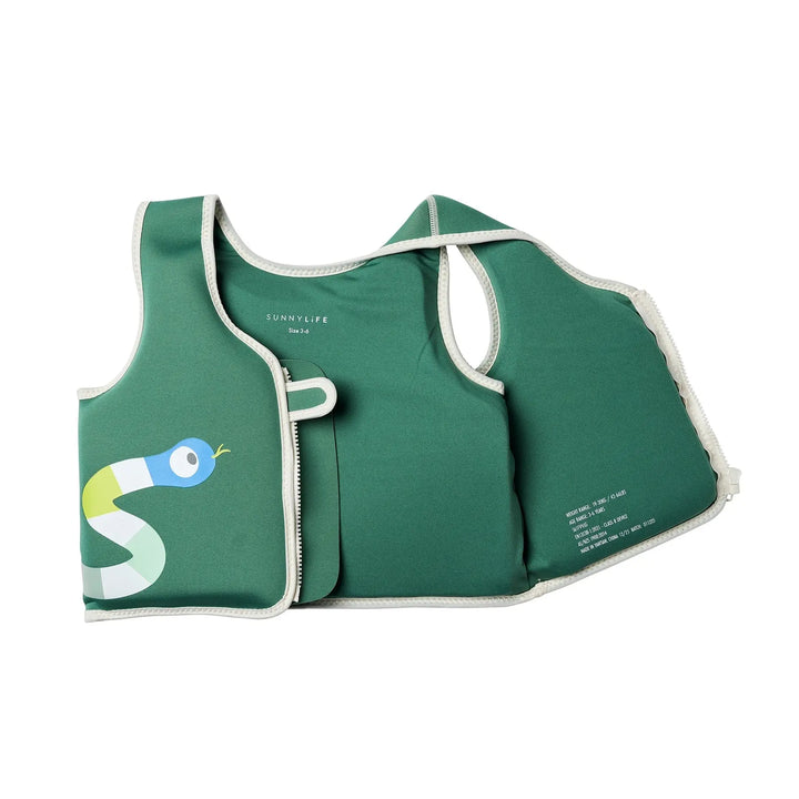 SWIM VEST 3-6 INTO THE JUNGLE GREEN SUNNYLIFE