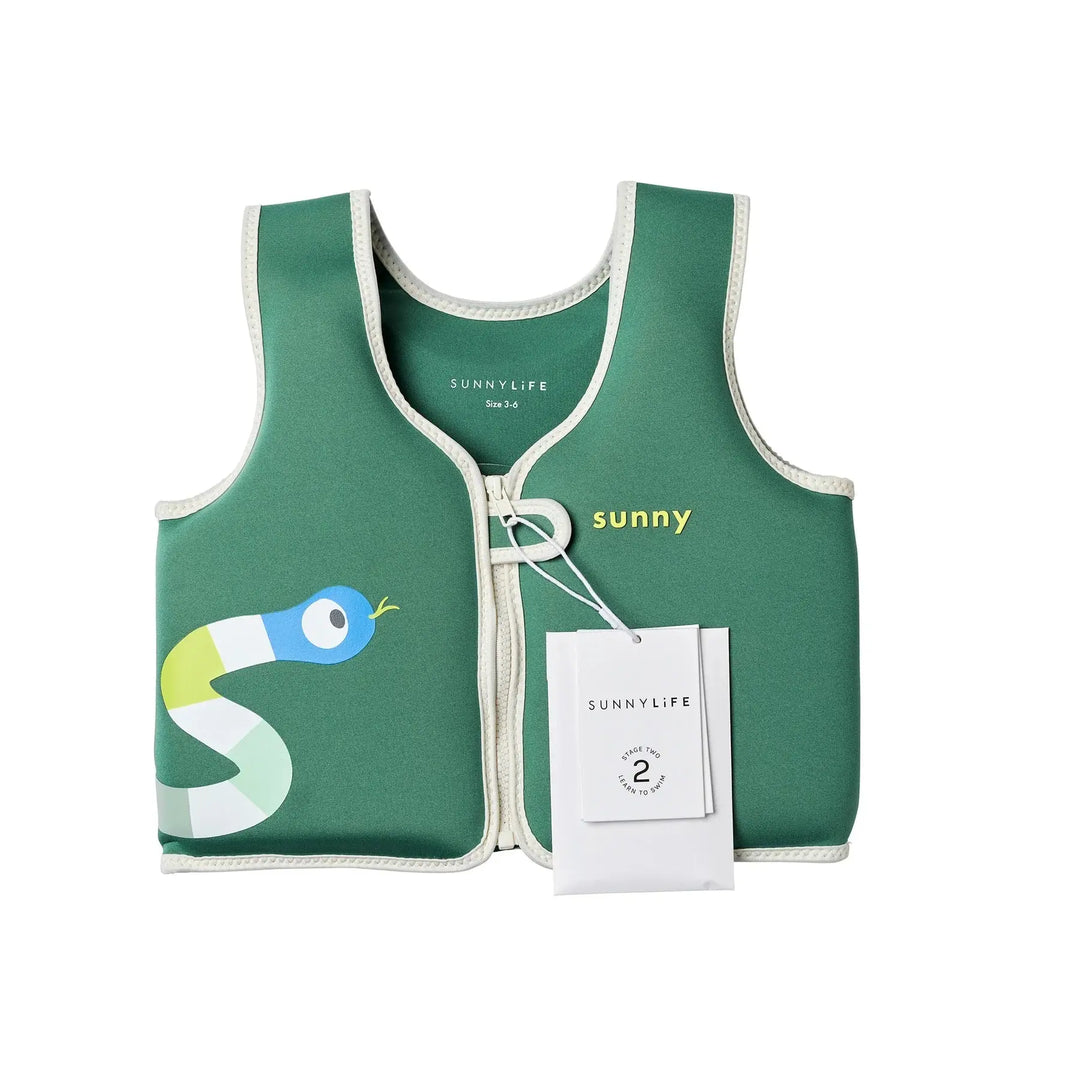 SWIM VEST 3-6 INTO THE JUNGLE GREEN SUNNYLIFE