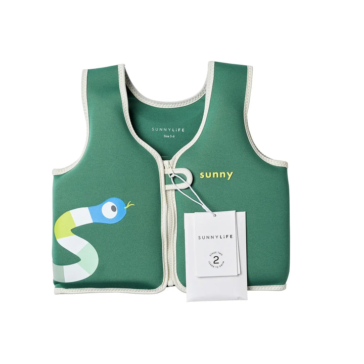SWIM VEST 3-6 INTO THE JUNGLE GREEN SUNNYLIFE