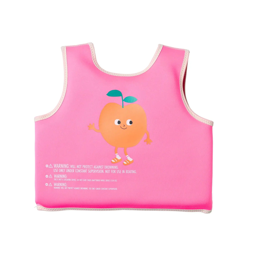 SWIM VEST 3-6 POPPY THE PEACH NEON PINK SUNNYLIFE