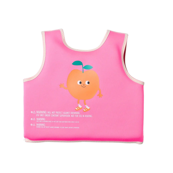 SWIM VEST 3-6 POPPY THE PEACH NEON PINK SUNNYLIFE