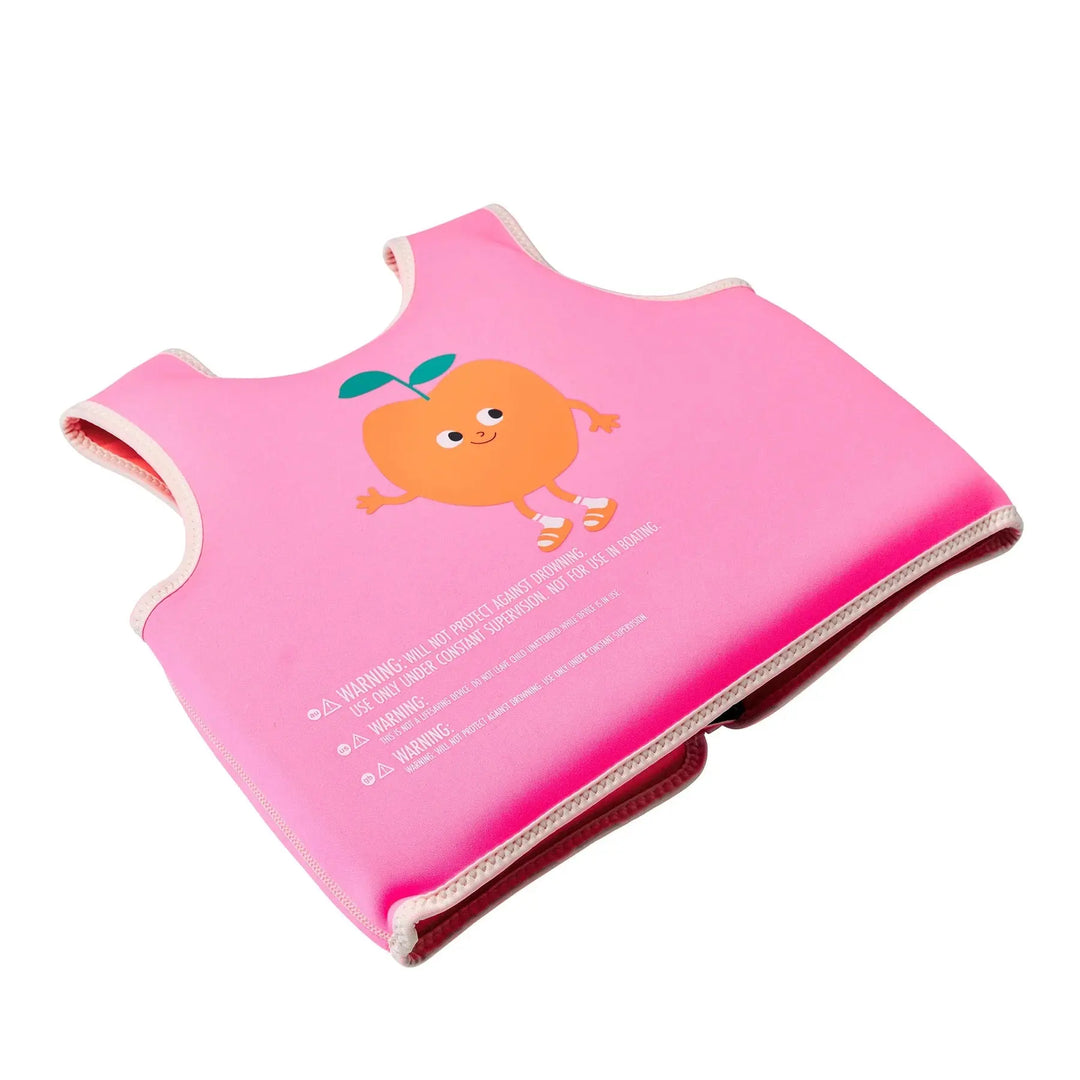 SWIM VEST 3-6 POPPY THE PEACH NEON PINK SUNNYLIFE